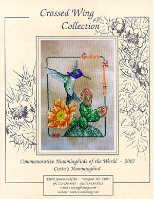 Costa's Hummingbird 2001-Crossed Wing Collection-