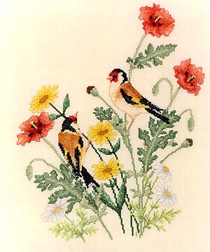 European Goldfinches-Crossed Wing Collection-