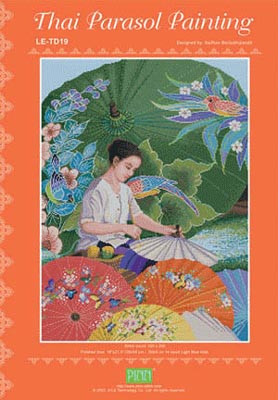 Thai Parasol Paintings-PINN Stitch Art & Technology-