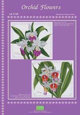 Orchid Flowers-PINN Stitch Art & Technology-