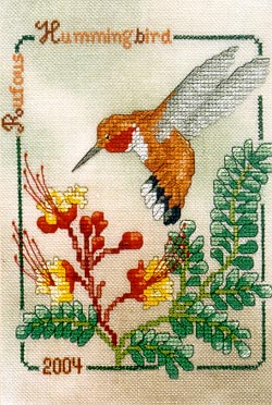 Rufous Hummingbird 2004-Crossed Wing Collection-