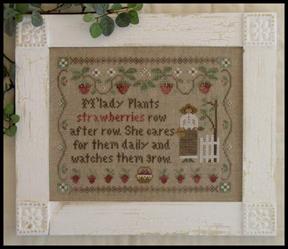 M'Lady's Strawberries-Little House Needleworks-