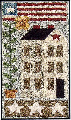 American Saltbox (Punchneedle)-Little House Needleworks-