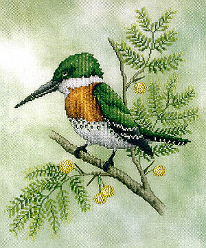 Green Kingfisher-Crossed Wing Collection-