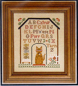 Kitty Cottage Sampler-Little House Needleworks-