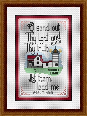 Nubble Lighthouse (Psalm 43-3)-Happiness Is Heartmade-