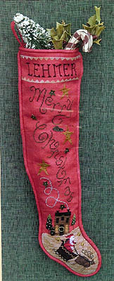 Cinnamon Stick Stocking III Merry Christmas-Homespun Elegance-