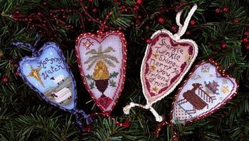 Merry Heart Ornaments I-Homespun Elegance-