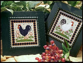 Two Roosters-Little House Needleworks-