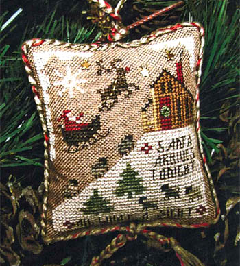 Santa Arrives Tonight (2009 Ornament) w/ embellishment-Homespun Elegance-