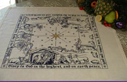 Nativity Story-Square Table Topper-Blackberry Lane Designs-