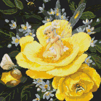 Yellow Peony Fairy-Kustom Krafts-