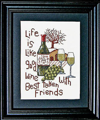 Good Wine Good Friends-Bobbie G Designs-