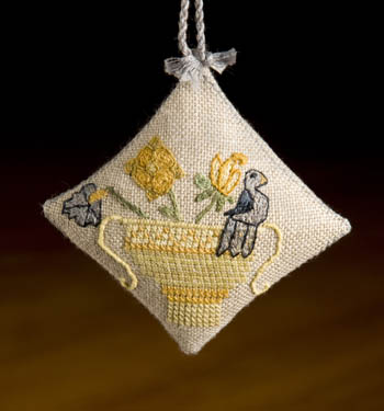 Bird In Basket Scissor Fob-Dames Of The Needle-