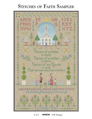 Stitches Of Faith Sampler-CW Designs-