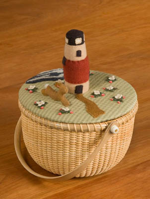 Nantucket Strawberries Basket Topper-Dames Of The Needle-