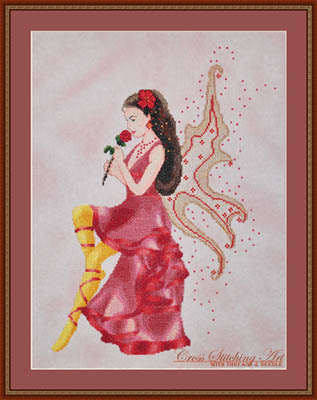 Rose Fairy-Cross Stitching Art-