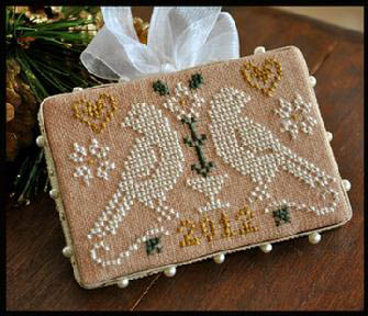 2012 Ornament-Quaker Birds-Little House Needleworks-