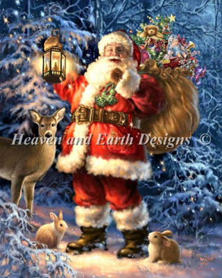 Woodland Santa (Gelsinger)-Heaven And Earth Designs-