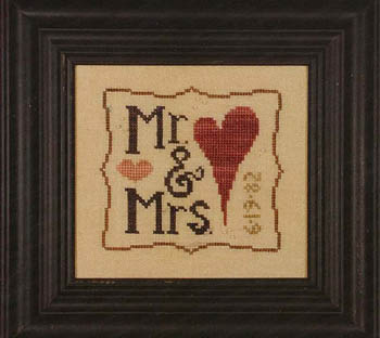 Wee One-Mr & Mrs. (w/ emb)-Heart In Hand Needleart-