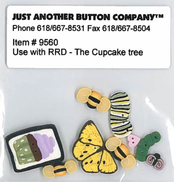 Cupcake Tree Button Pack (Raise)-Just Another Button Company-