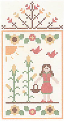 Fall Festival #2-Harvest Girl (w/ thread)-Country Cottage Needleworks-