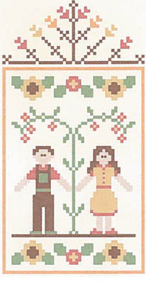 Fall Festival #4-Autumn Couple (w/ thread)-Country Cottage Needleworks-