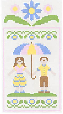 Spring Social #2-Springtime Couple (w/ thread)-Country Cottage Needleworks-