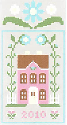 Spring Social #3-Pretty Pink House (w/ threads)-Country Cottage Needleworks-