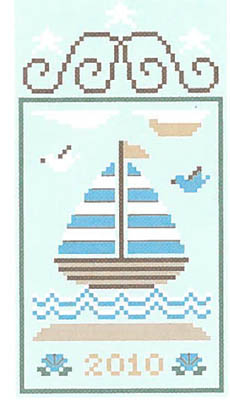 Summer Seascape #3-Sailboat (w/ thread)-Country Cottage Needleworks-