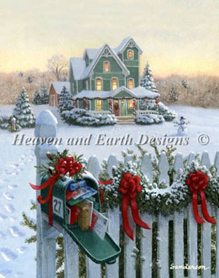 Christmas Mailbox (Mini)-Heaven And Earth Designs-