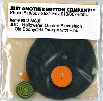 Old Ebony & Orange Button & Pin Pk-Just Another Button Company-