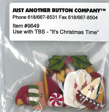 It's Christmas Time Button Pk (9649)-Just Another Button Company-