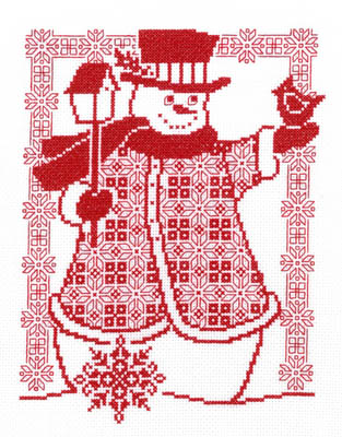 Redwork Snowman-Imaginating-