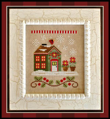 Santa's Village #2-Poinsettia Place-Country Cottage Needleworks-