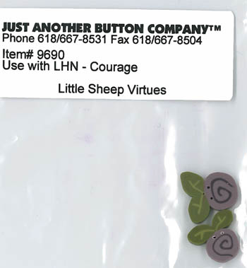 Little Sheep Virtues 4-Courage Button (9690.G)-Just Another Button Company-