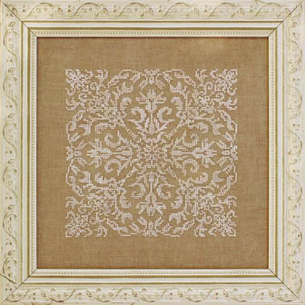 Damask Square-Ink Circles-