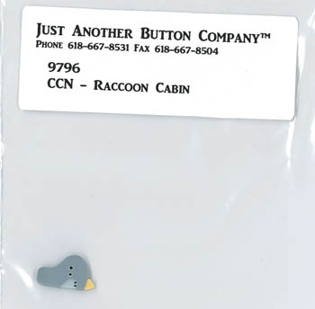 Frosty Forest 1-Raccoon Cabin Button Pk (nh.1004.s)-Just Another Button Company-