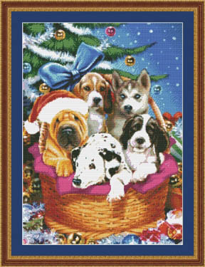 Christmas Puppies-Kustom Krafts-