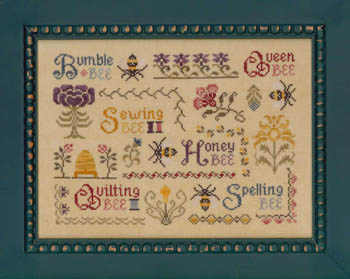 Antique Bee Sampler-Elizabeth's Designs-