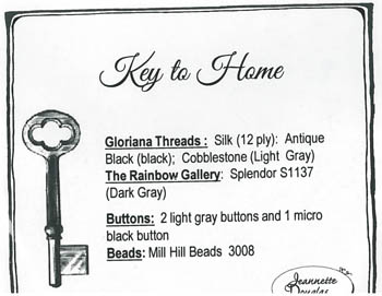 Key To Home Emb Pk-Jeannette Douglas Designs-