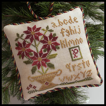 Sampler Tree-Potted Poinsettia-Little House Needleworks-