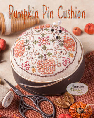 Pumpkin Pincushion-Jeannette Douglas Designs-