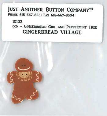 Gingerbread Village 2-Gingerbread Girl & Peppermint Buttons-Just Another Button Company-