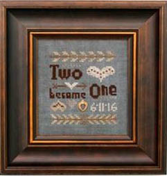 Two Become One (w/ emb)-Heart In Hand Needleart-