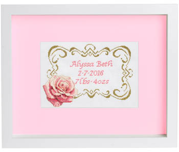 Rose Birth Announcement-Cherry Lane Designs-