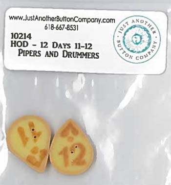 12 Days Pipers & Drummers BTN (HOD)-Just Another Button Company-