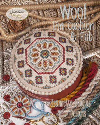 Wool Pincushion & Fob-Jeannette Douglas Designs-