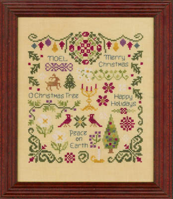 Antique Christmas Sampler-Elizabeth's Designs-