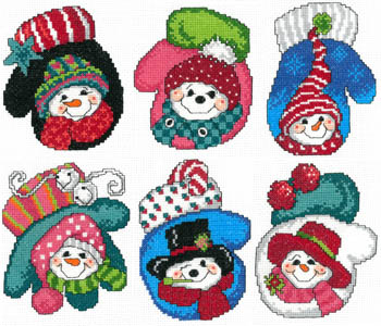 Snowman Mitten Ornaments-Imaginating-